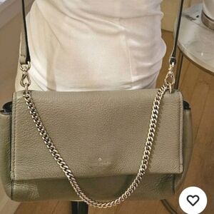 Kate Spade Sadie Envelope Crossbody Leather Purse U6687 Thunder Cloud Brown